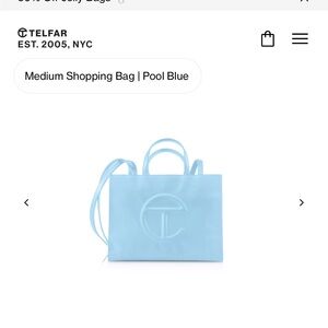 Light Blue Tote Bag Telfare